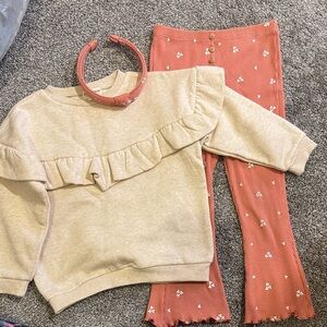 Kids Beige and peachy Matching Set